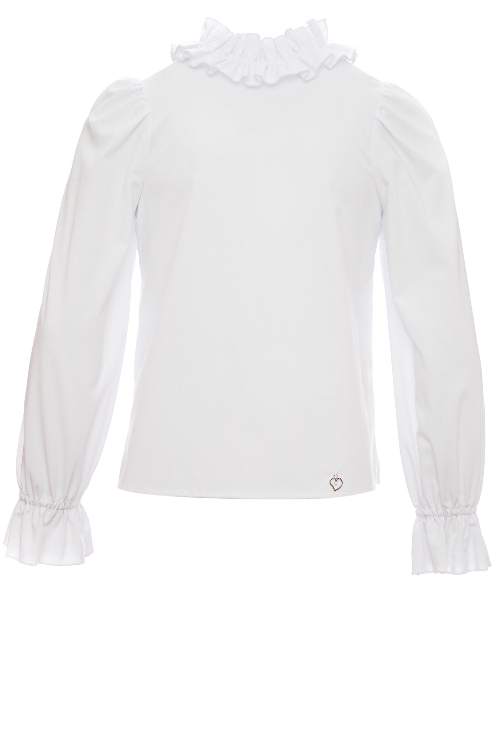 Блуза дев. АРТ.05121,бел,вис-пэ