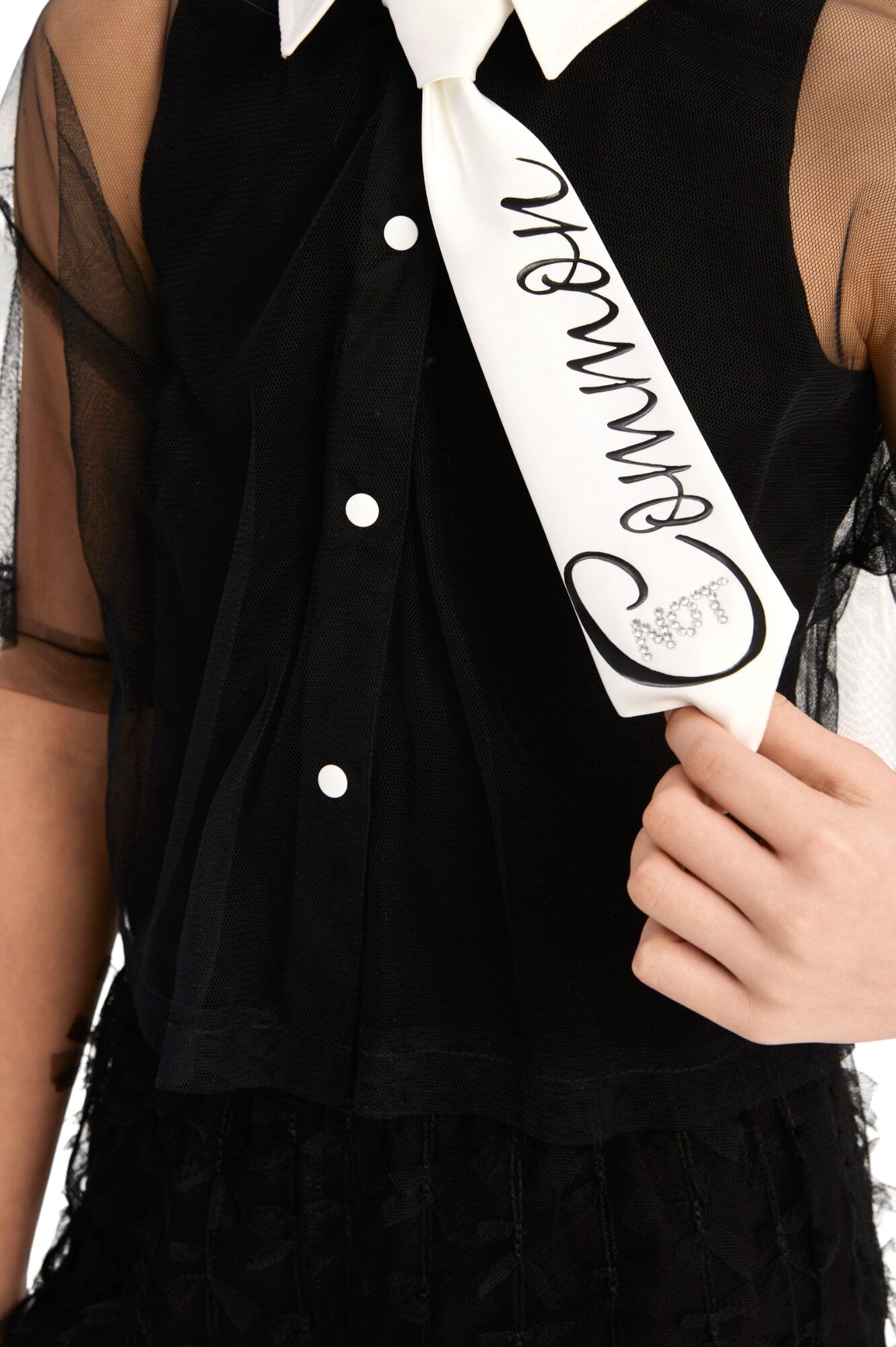 Блуза дев. АРТ.252240,чер-бел,хл-эл