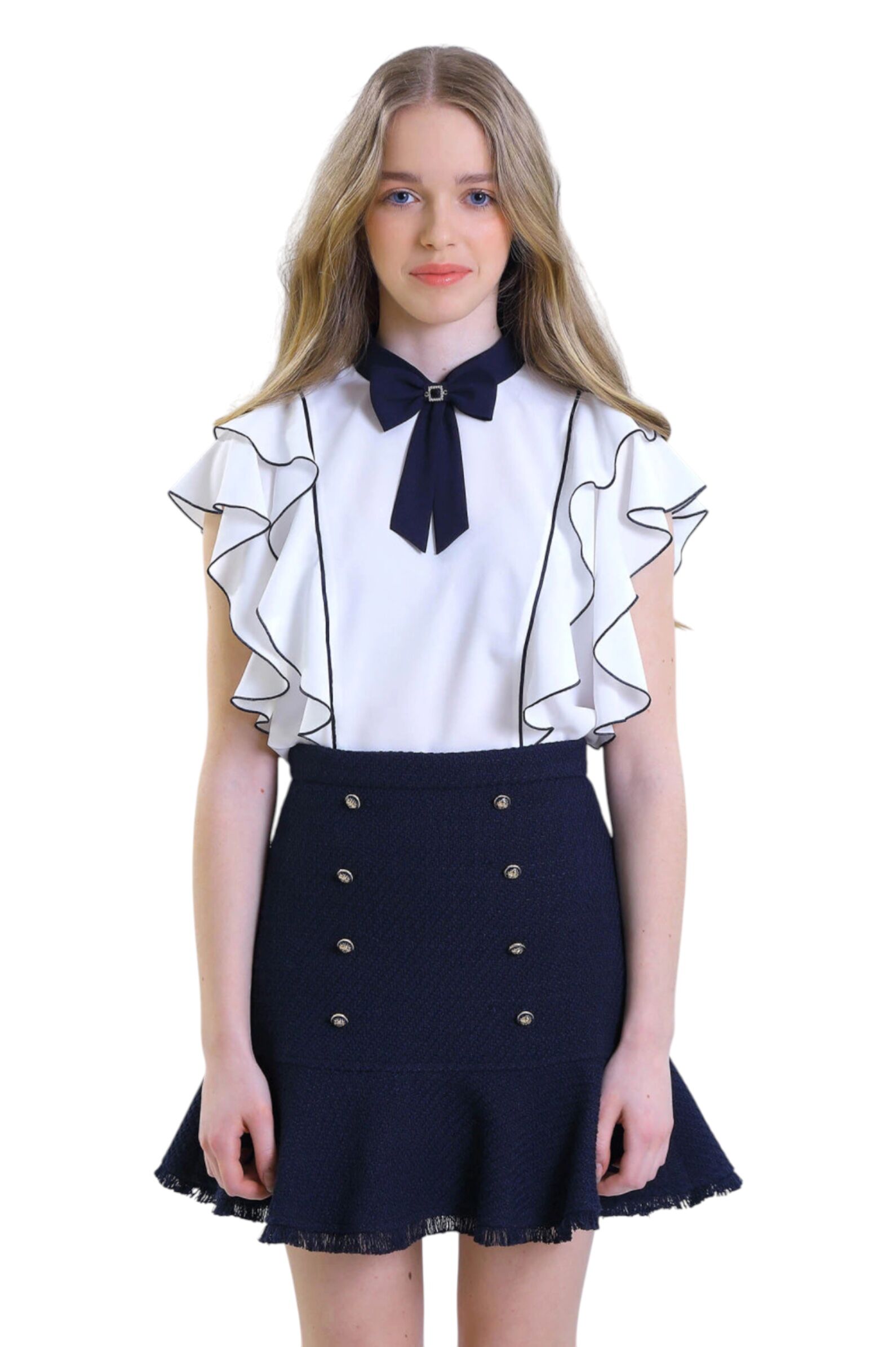 Блуза дев. АРТ.2719-525-ВПБЛ,мол,па