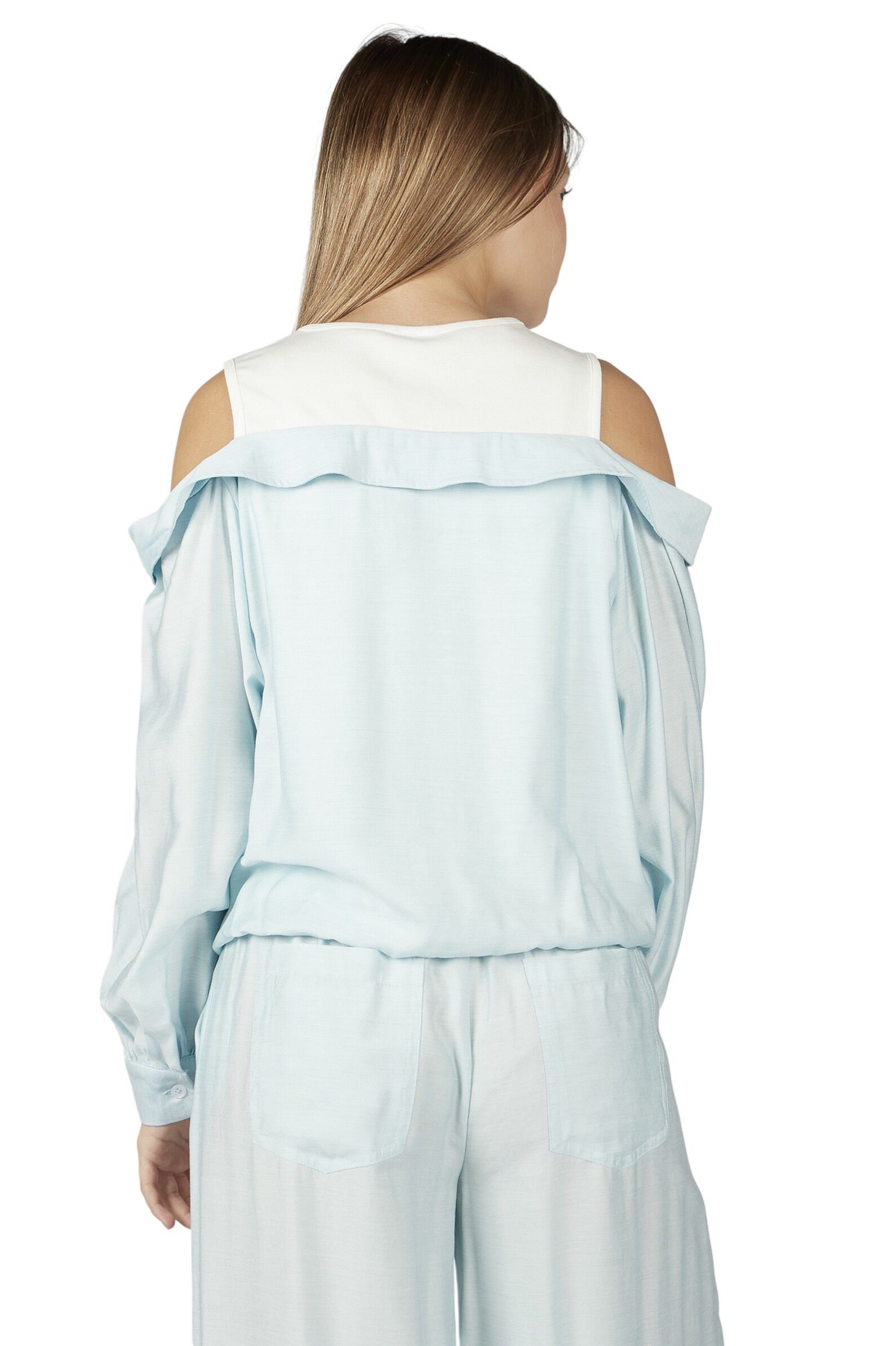 Блуза дев. АРТ.G-SH26089,гол,вис-шер