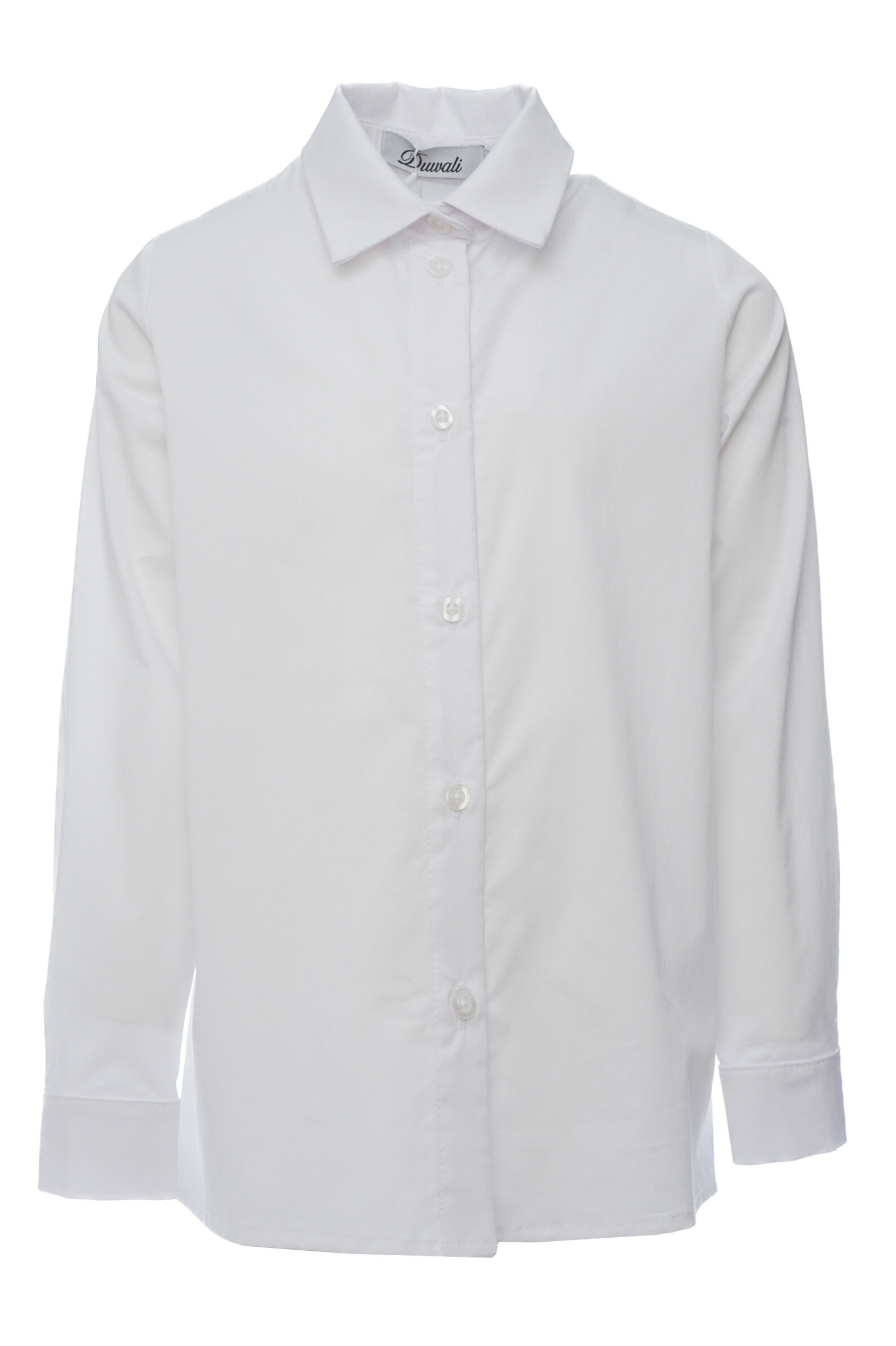 Блуза дев. АРТ.U34144,бел,хл-пэ-лайкра