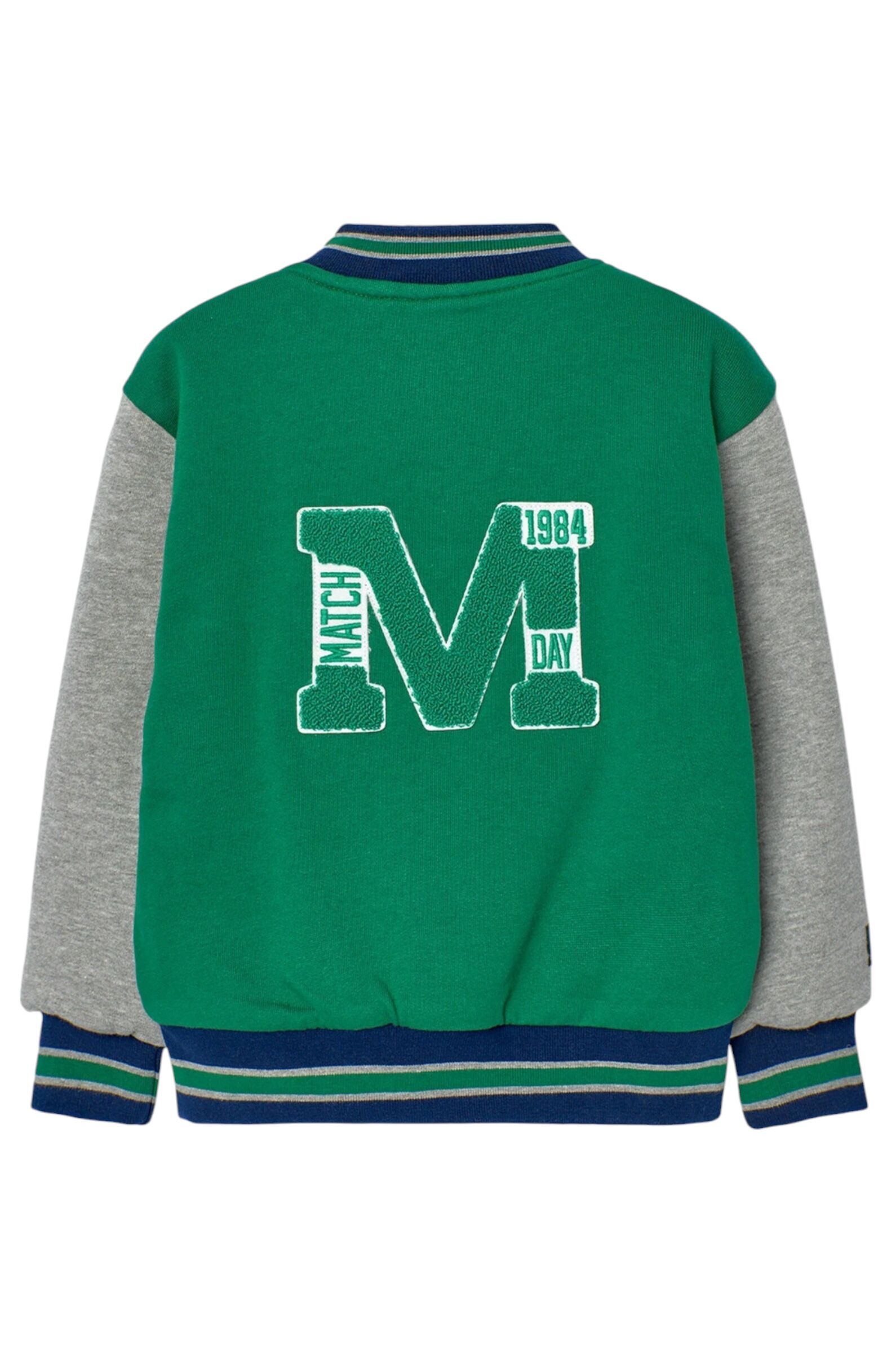 Бомбер мал. АРТ.509116,зел-сер,хл-пэ/пэ