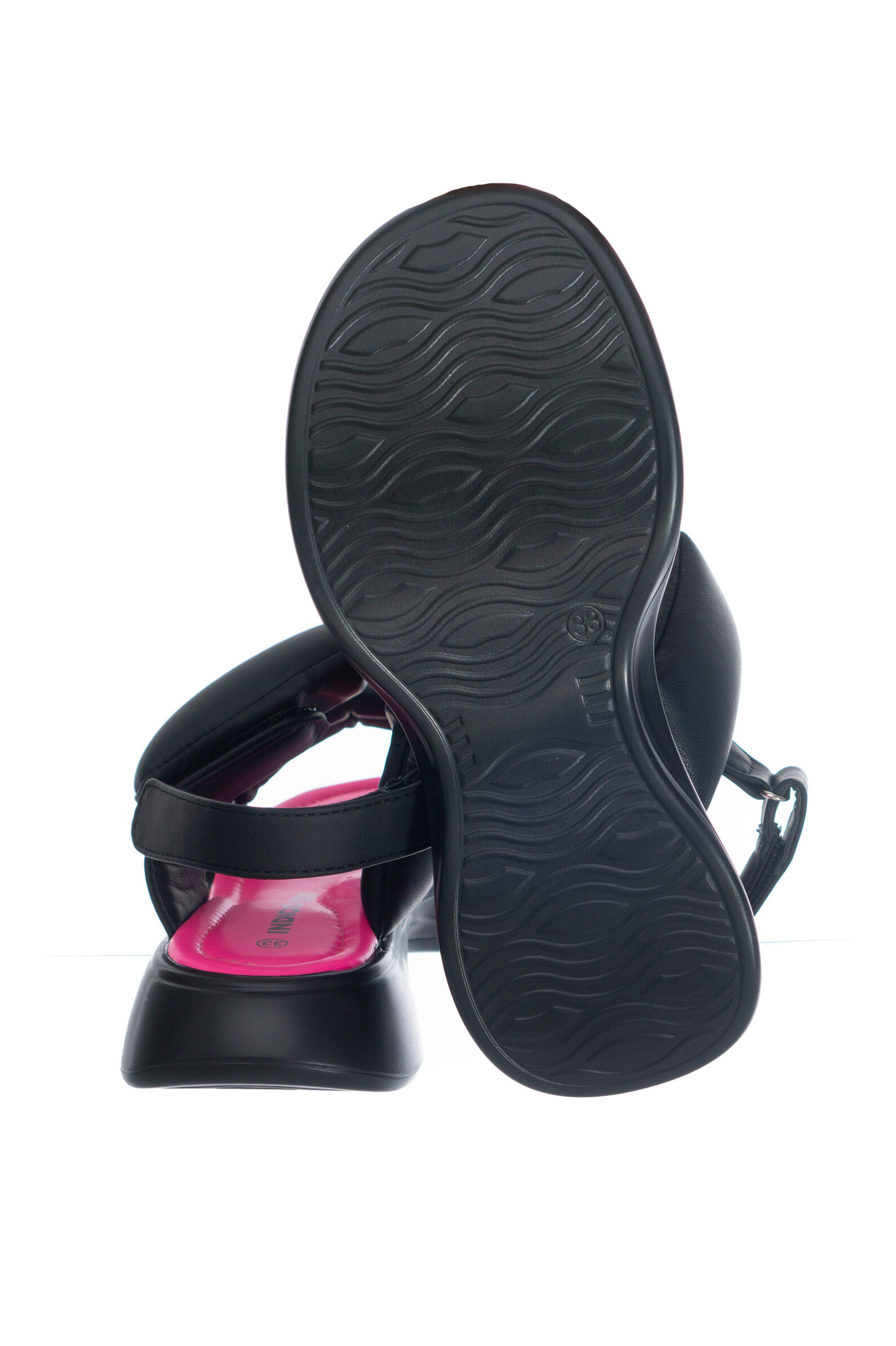 Босоножки дев. АРТ.23-525B,чер-фукс,и.к-тек/и.к