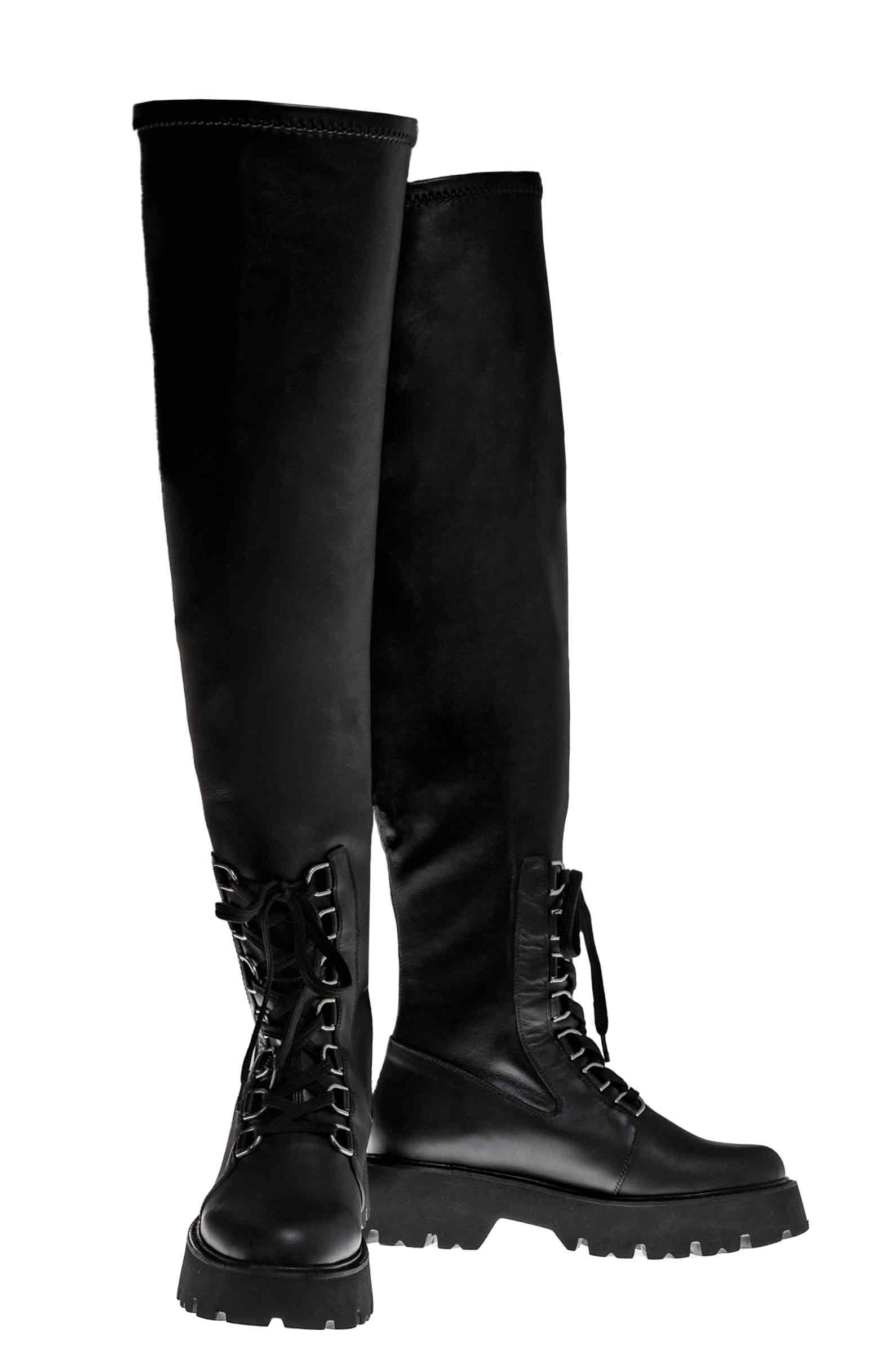 Ботфорты жен. АРТ.159 33,чер,н.к-и.к/тек