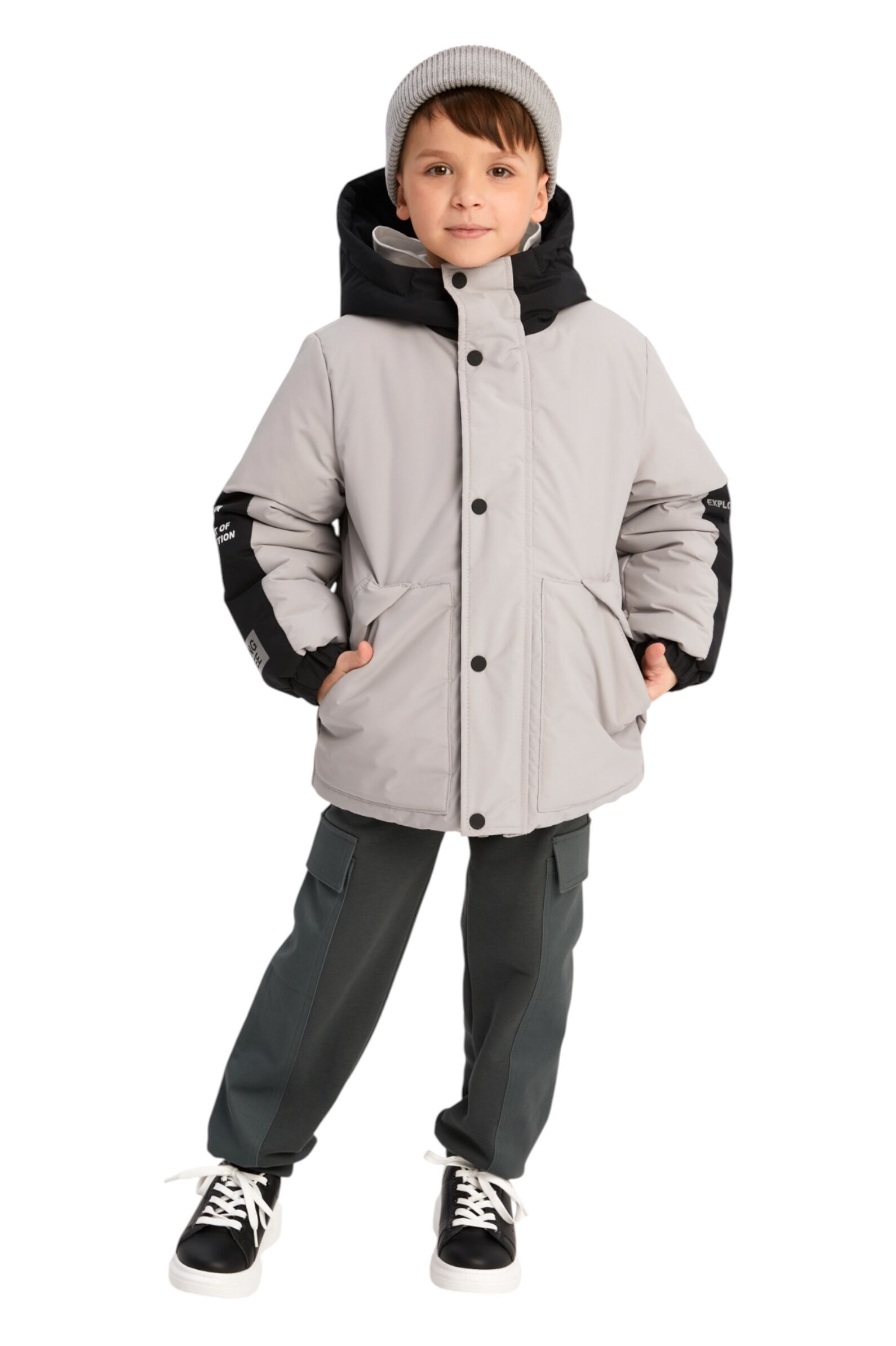 Брюки мал. АРТ.252079,сер-зел,хл-пэ-эл