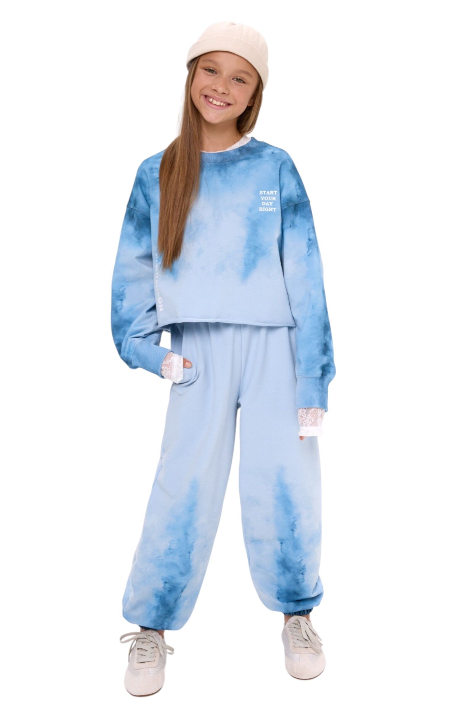 Брюки дев. АРТ.260121,гол,хл-эл