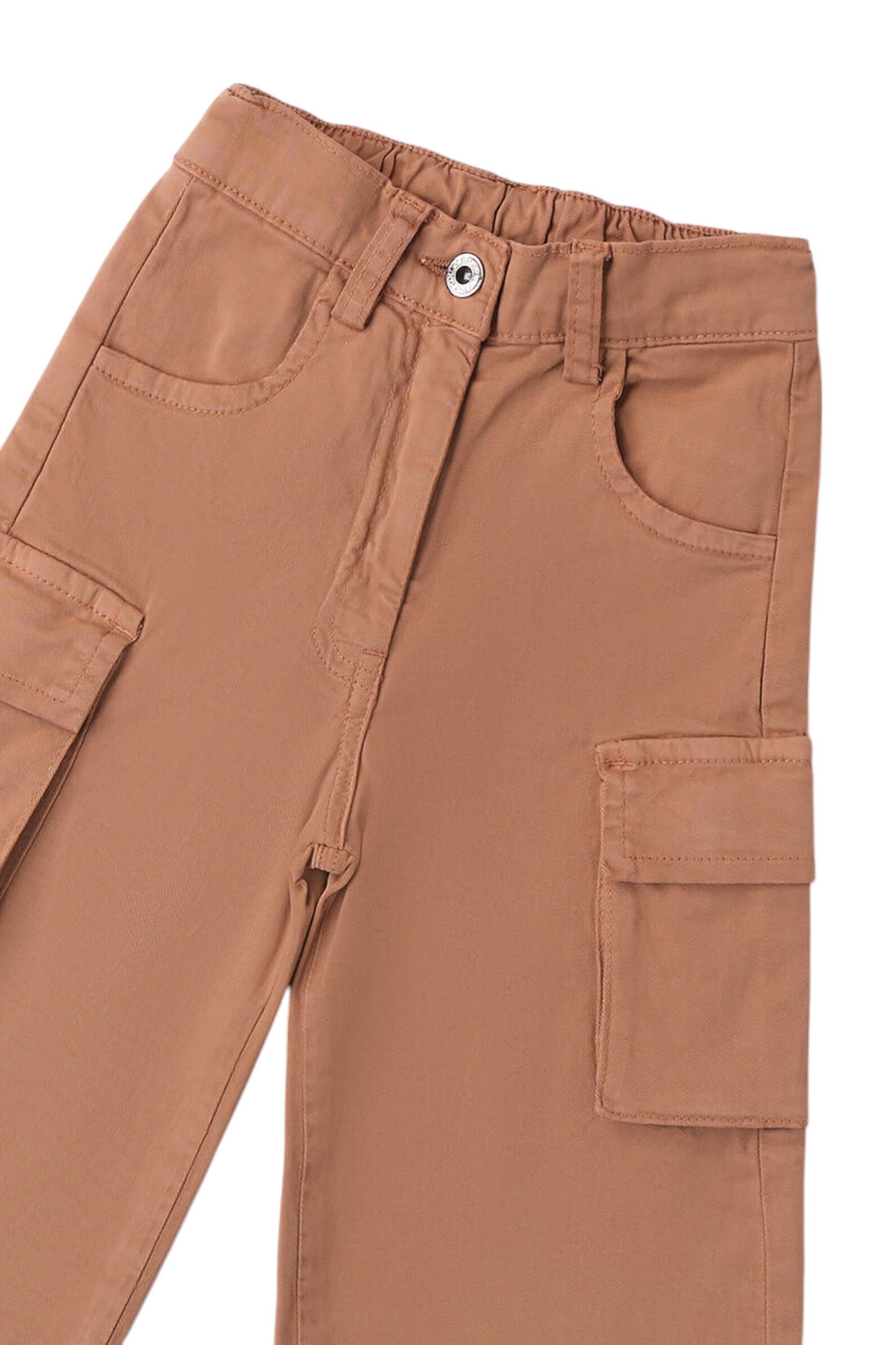 Брюки дев. АРТ.4.A607.00,беж,хл-эл