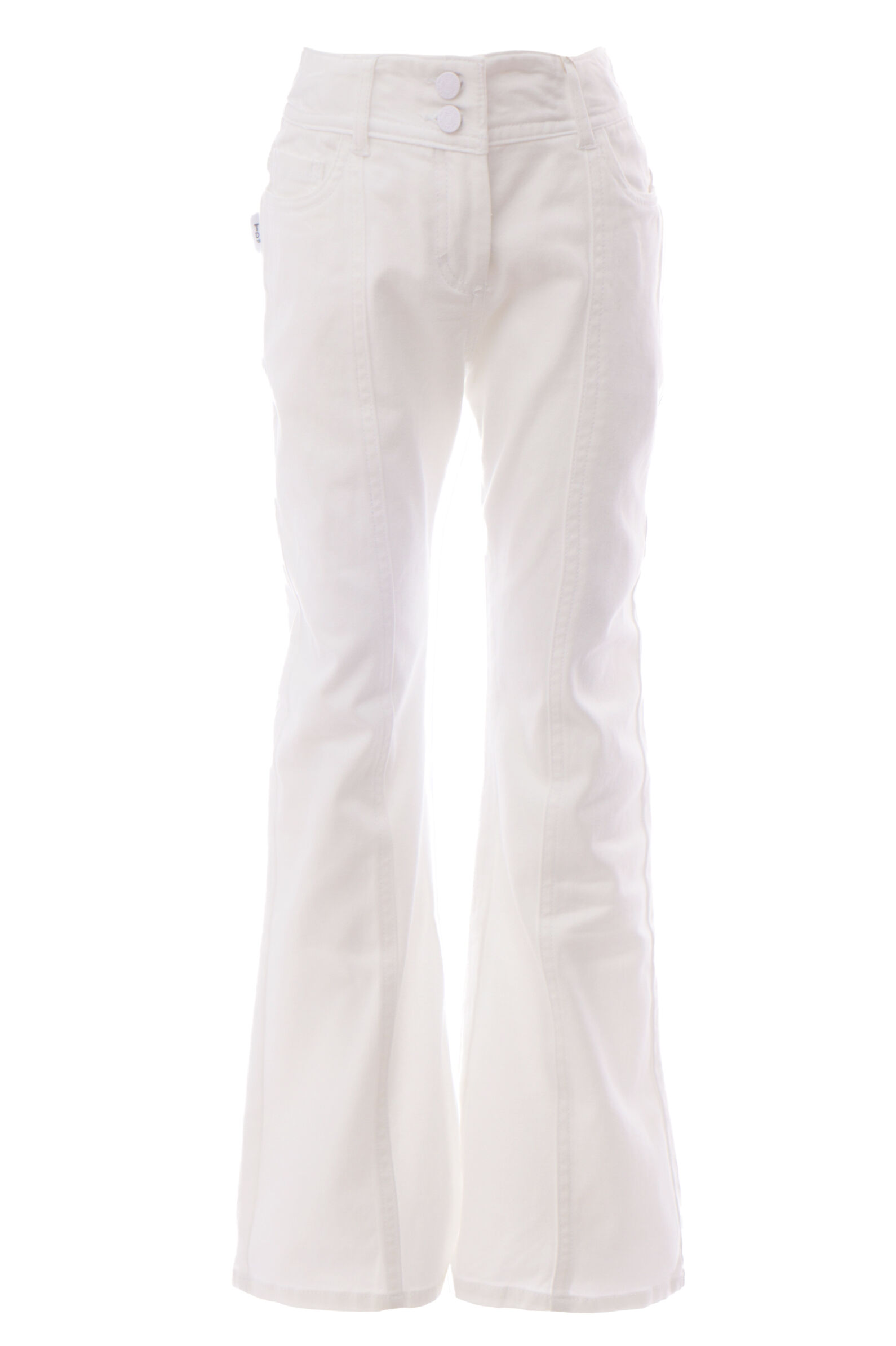 Брюки дев. АРТ.438016,бел,хл-эл