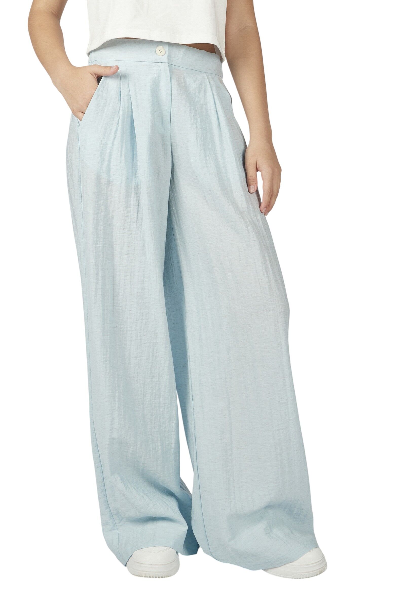 Брюки дев. АРТ.G-TR26074,гол,тенсель-лён