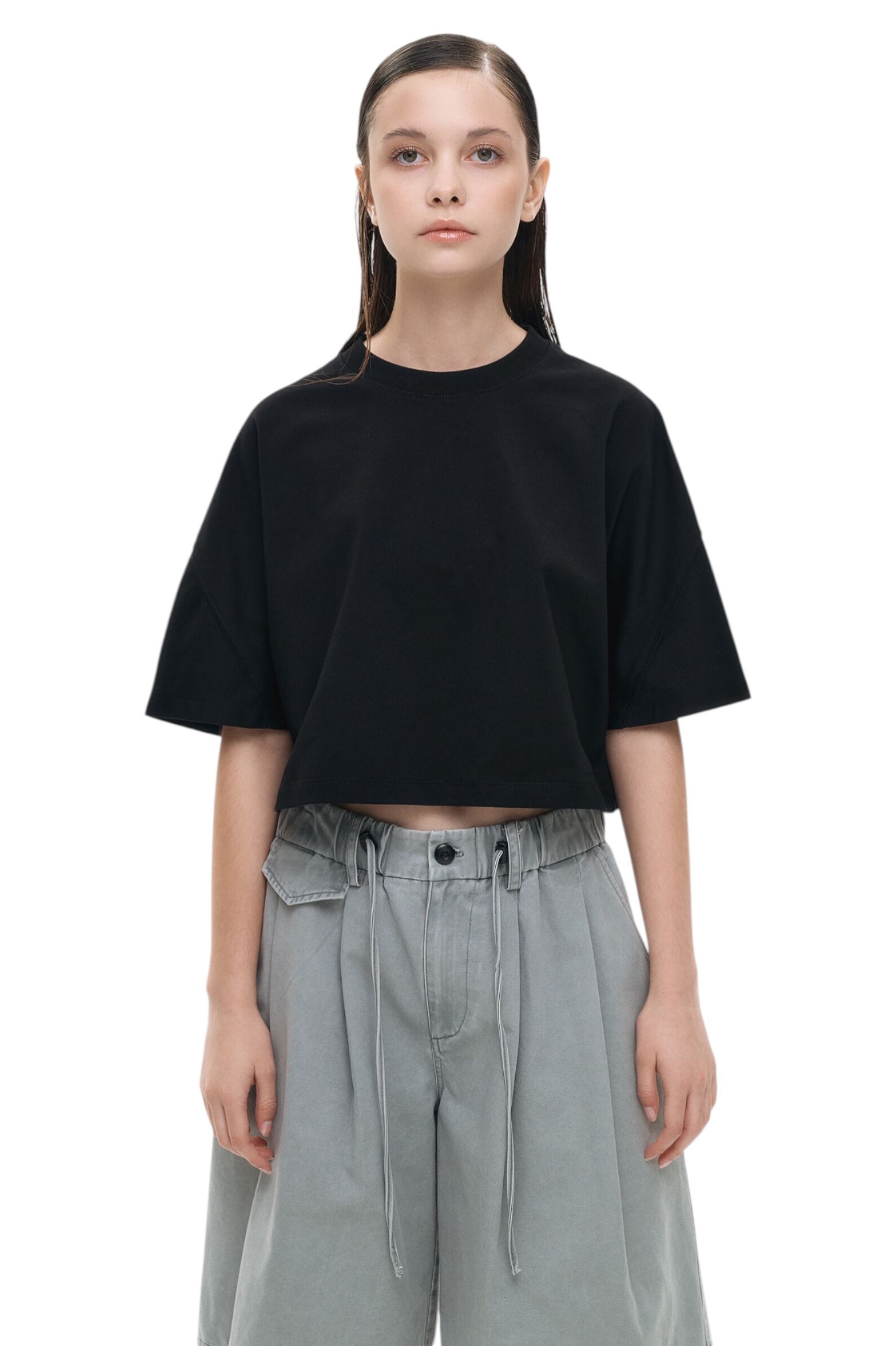 Футболка дев. АРТ.AA235026,чер,хл