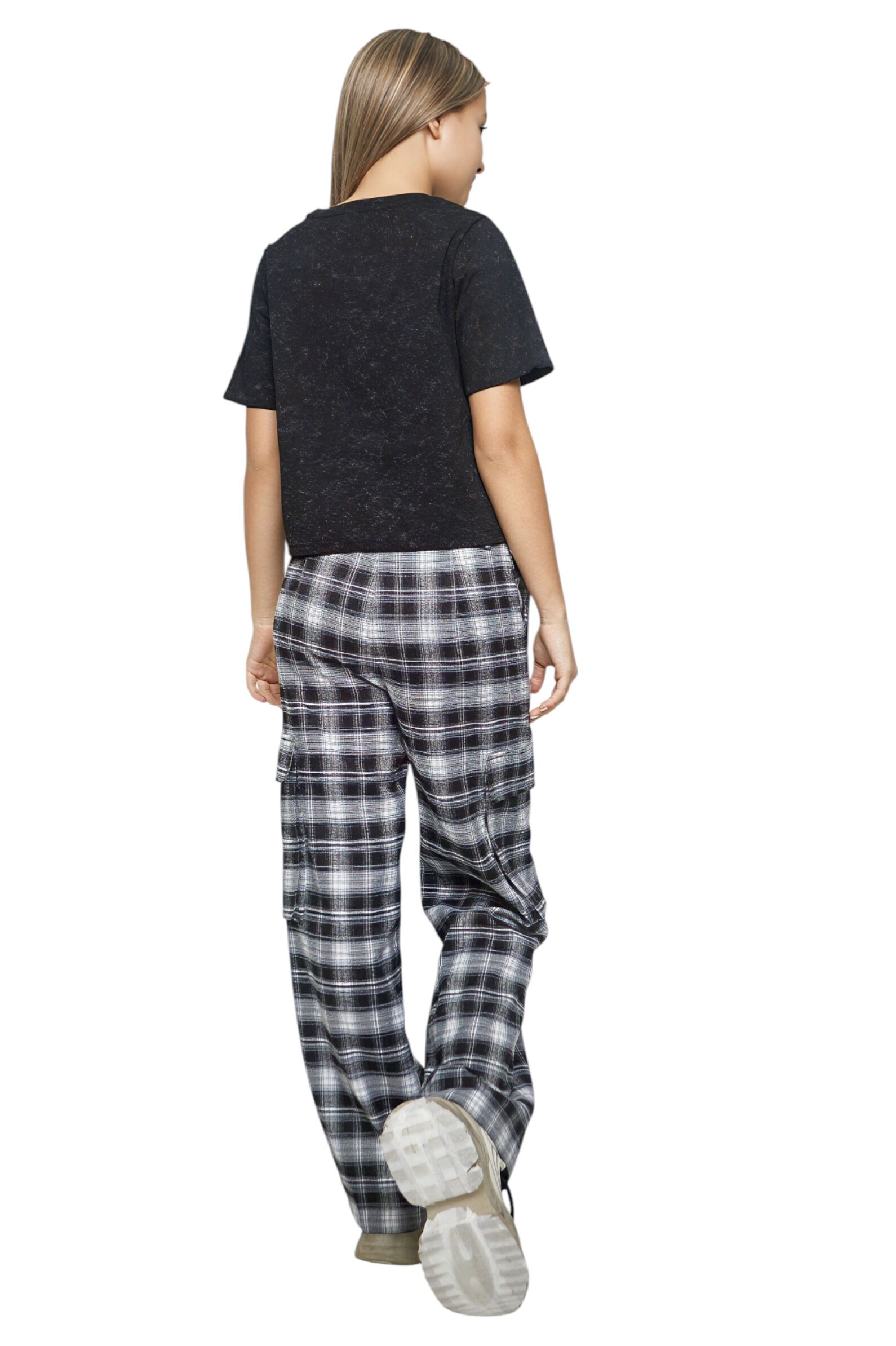 Футболка дев АРТ.G-TS25121,чер-сер,хл-эл