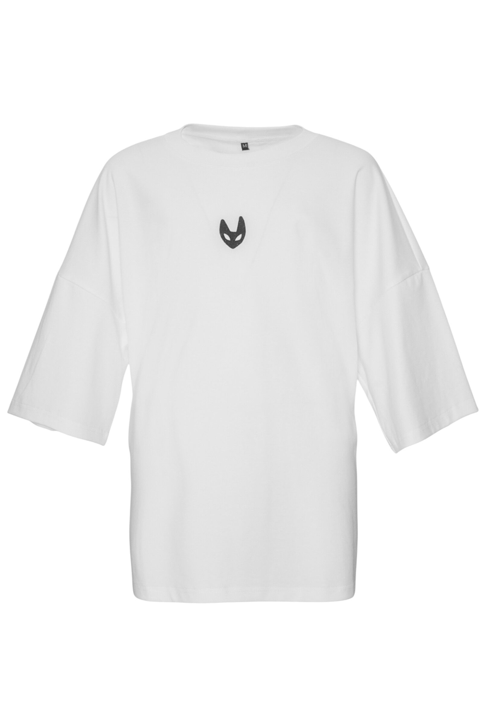 Футболка дев. АРТ.Oversaiz,бел,хл-полиэфир