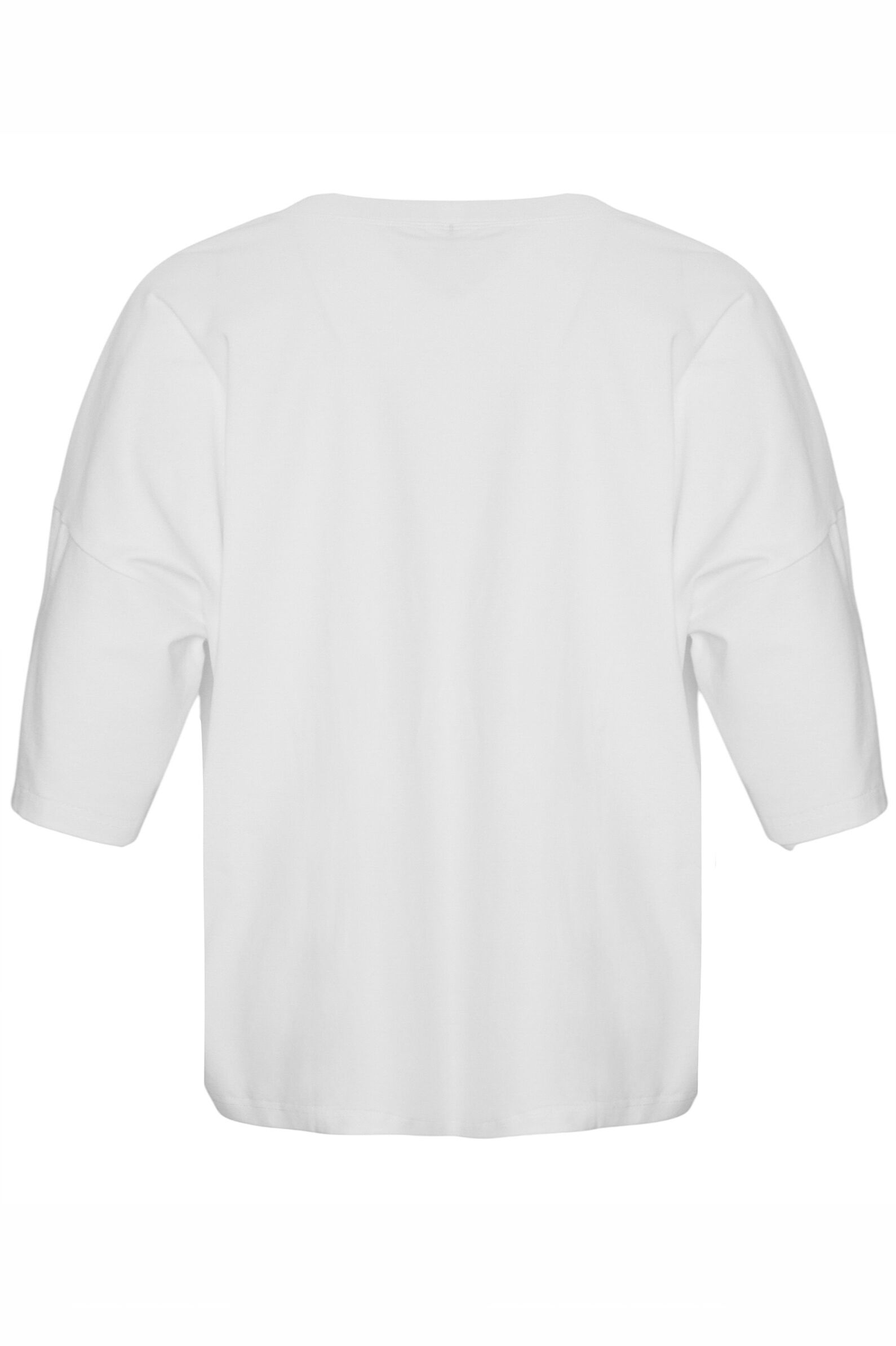 Футболка дев. АРТ.Oversaiz,бел,хл-полиэфир