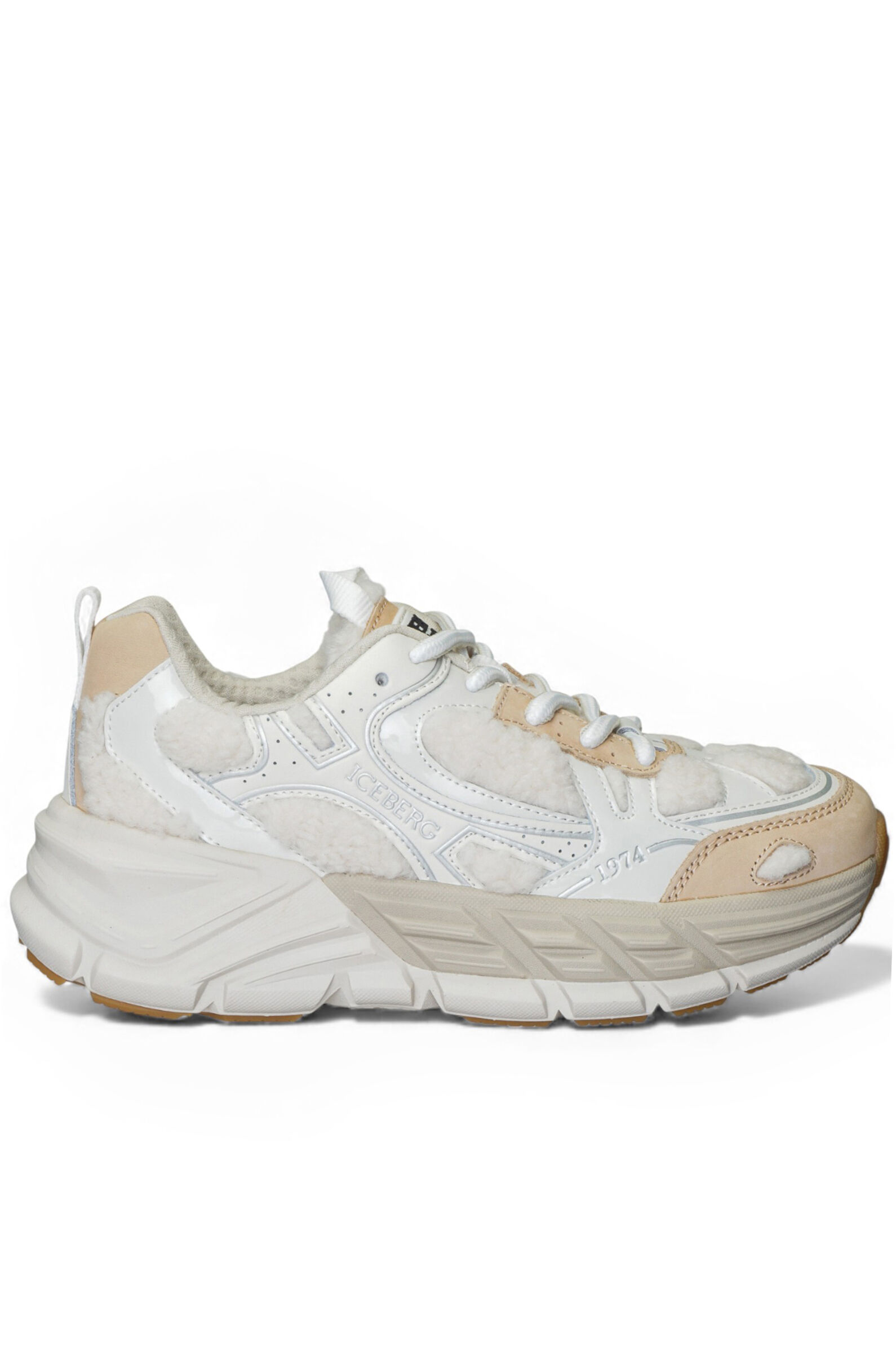 Кроссовки жен. АРТ.ID21370D,мол-беж,н.к-лак-т/т