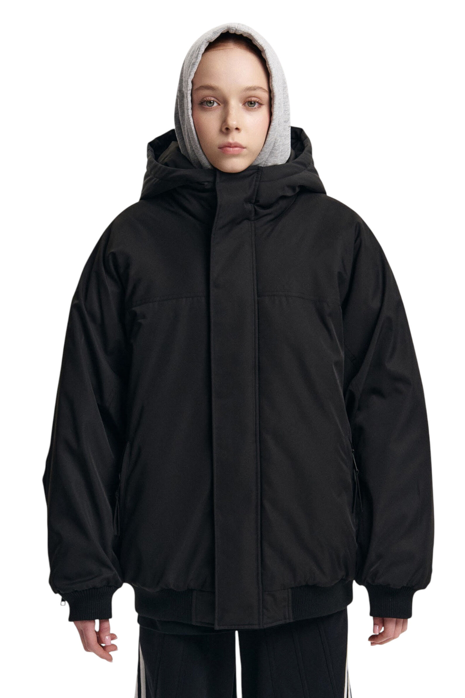 Куртка АРТ.AT125249,чер-бел,пэ