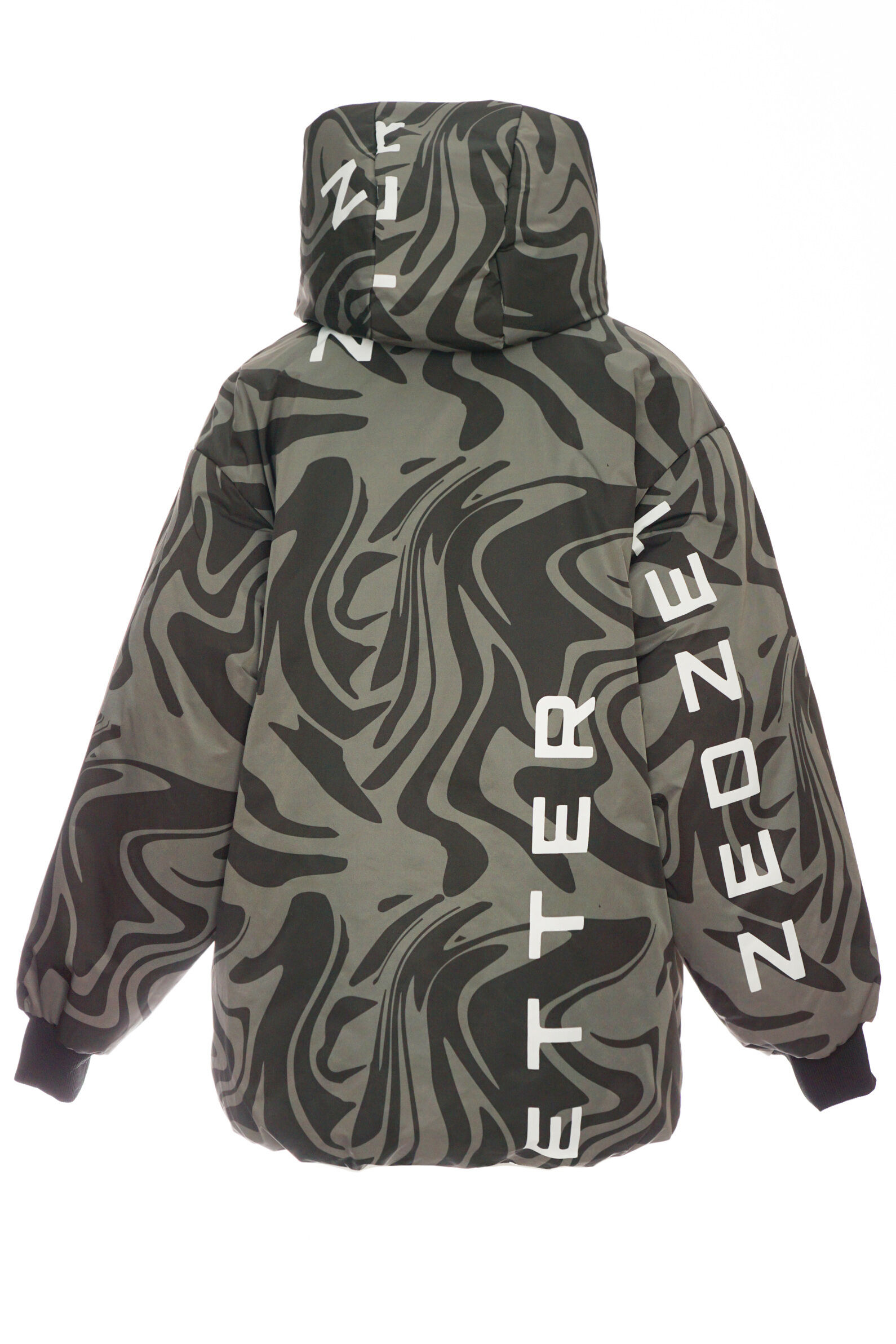 Куртка дев. АРТ.Void,чер-сер,полиэф/аляска