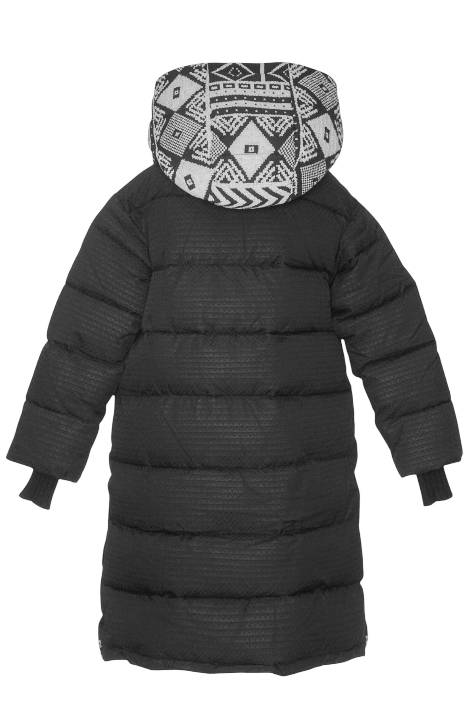 Пальто дев. АРТ.404BS,чер-бел,пэ/пэ