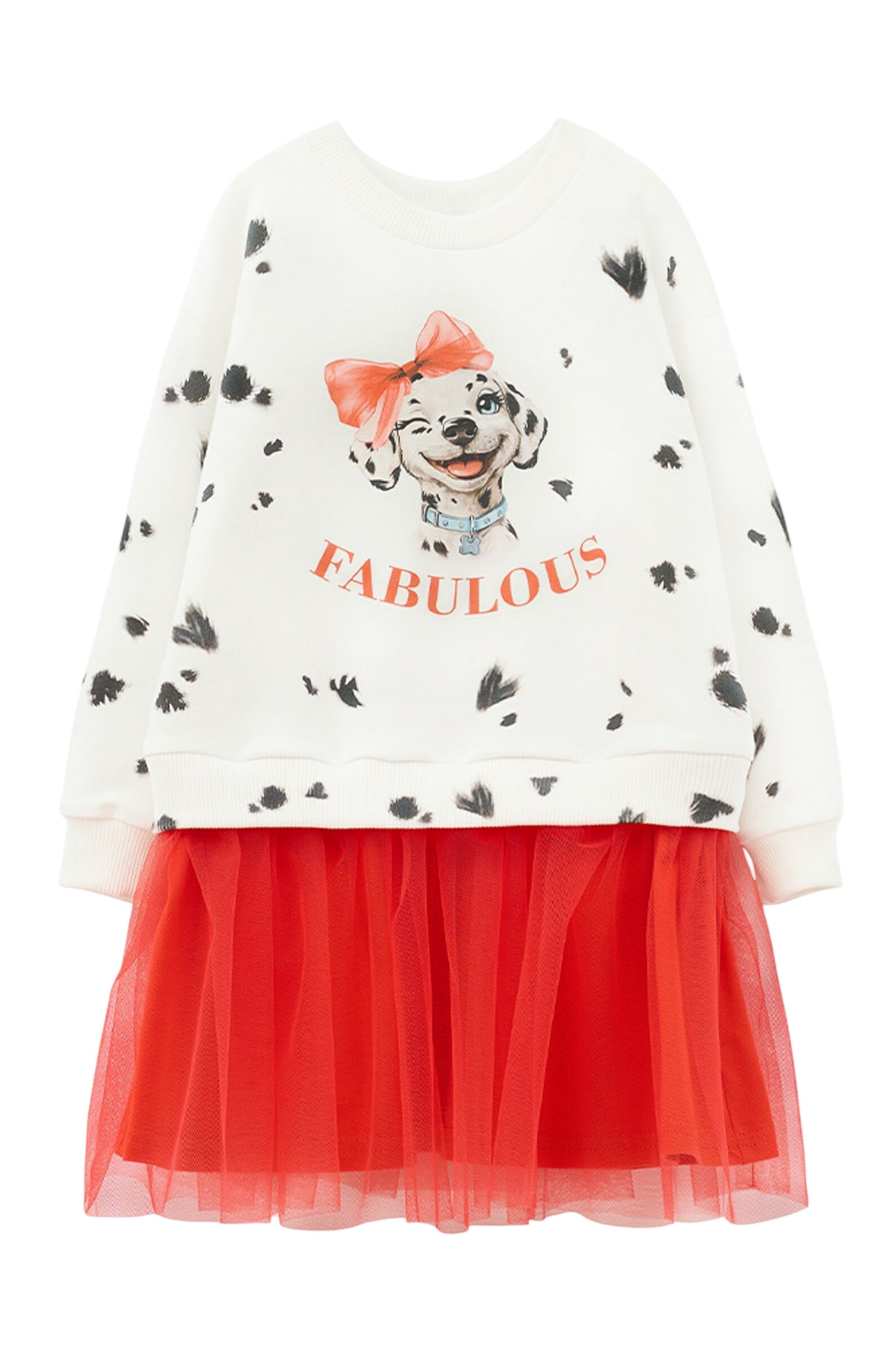 Платье дев. АРТ.252020,бел-крас,хл-эл/пэ