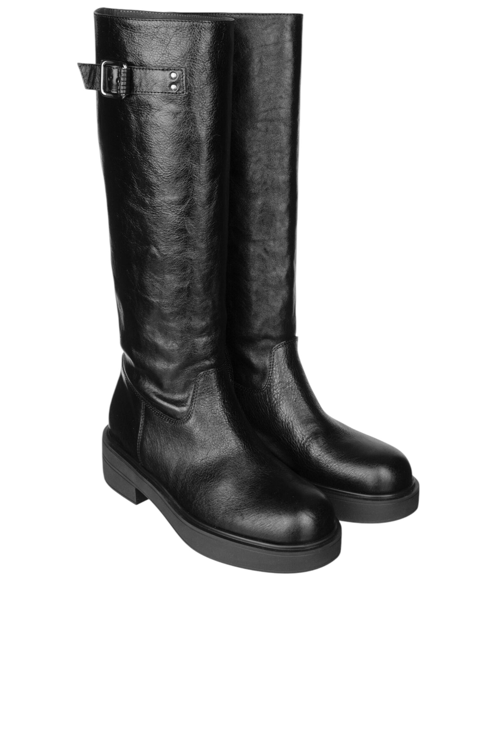 Сапоги жен.АРТ.8963L,чер,н.к/тек