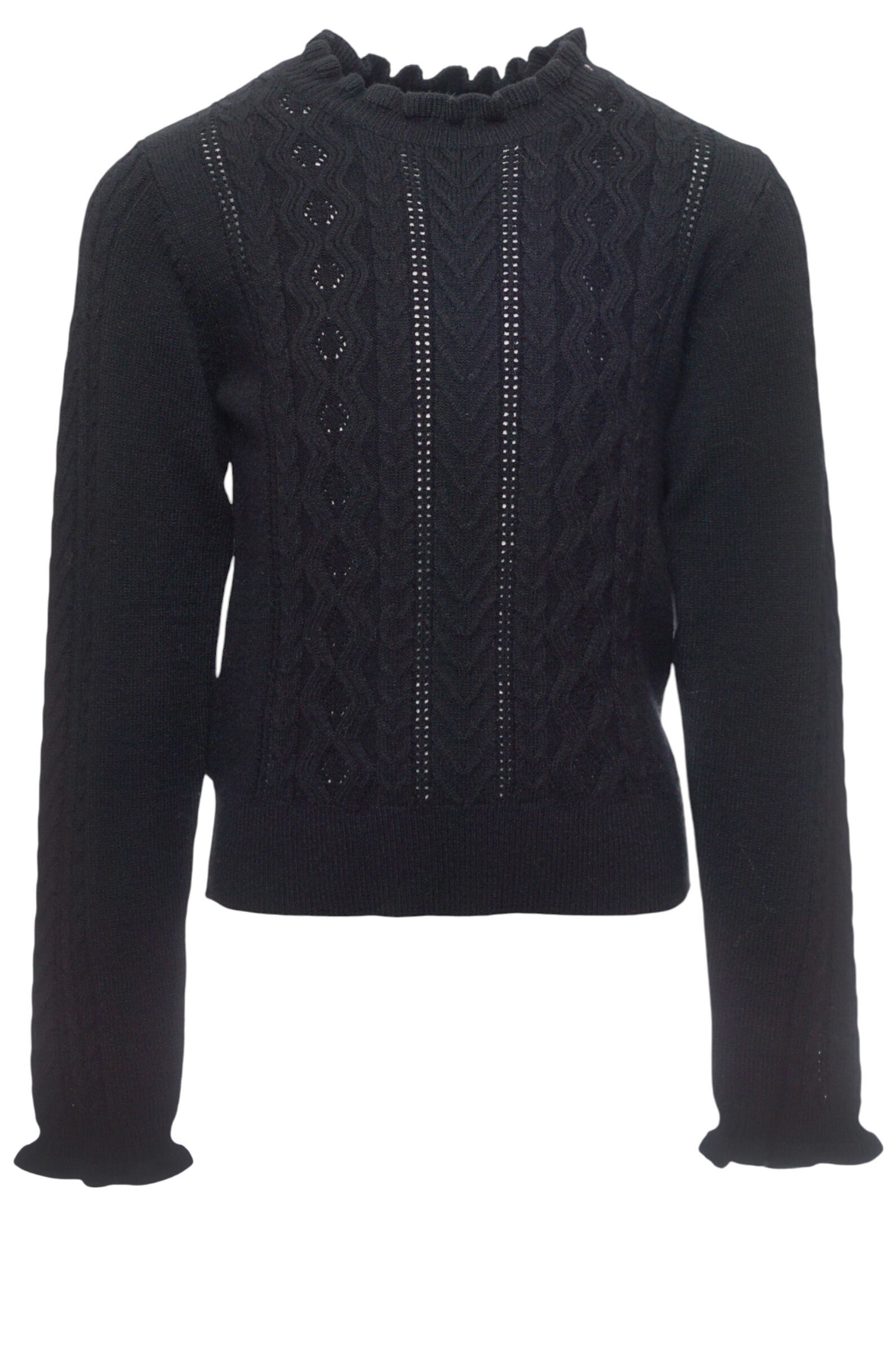 Свитер дев. АРТ.5830,чер,вис-па-пэ