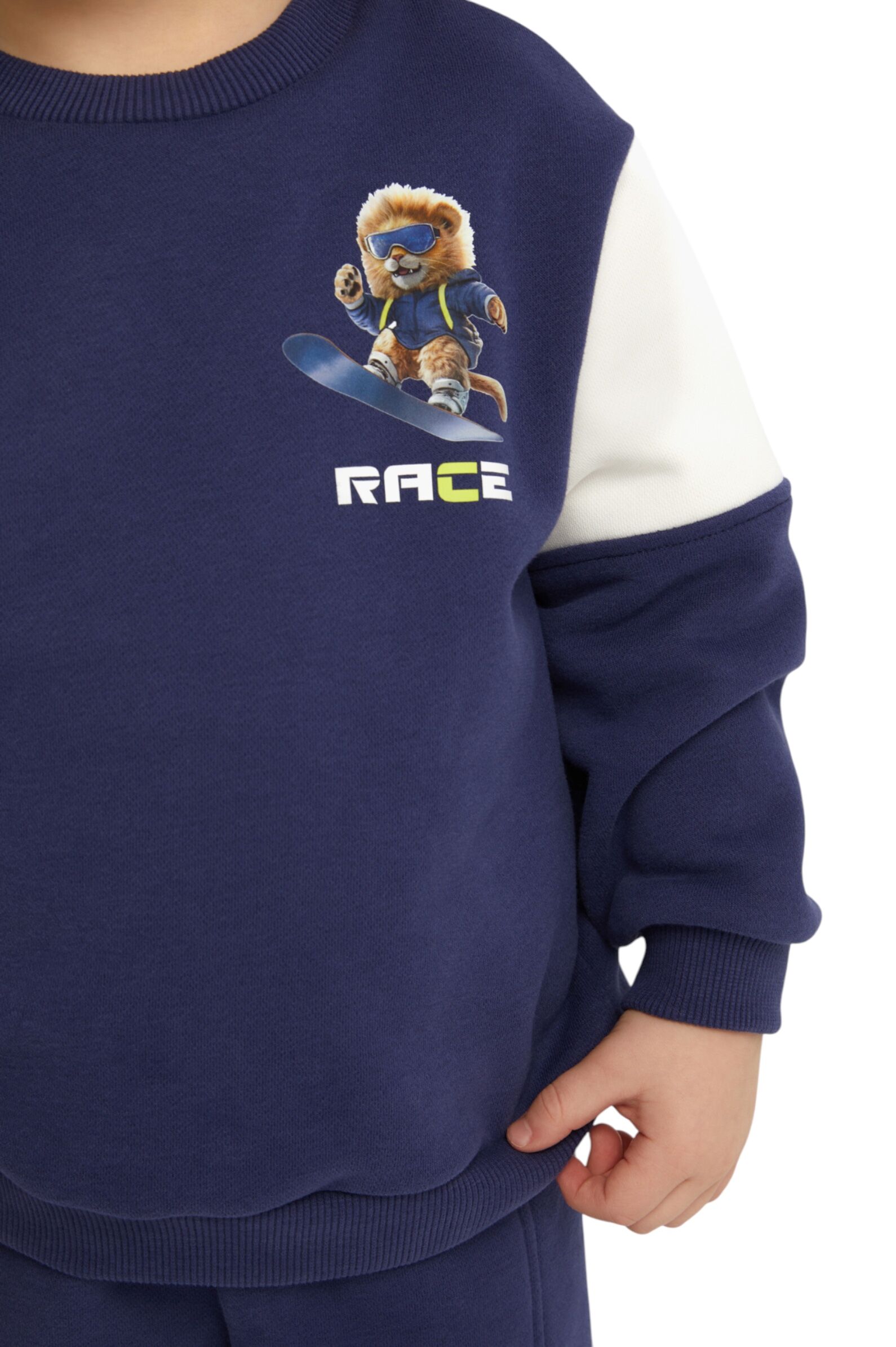 Свитшот мал. АРТ.252039,син-мол,хл-пэ