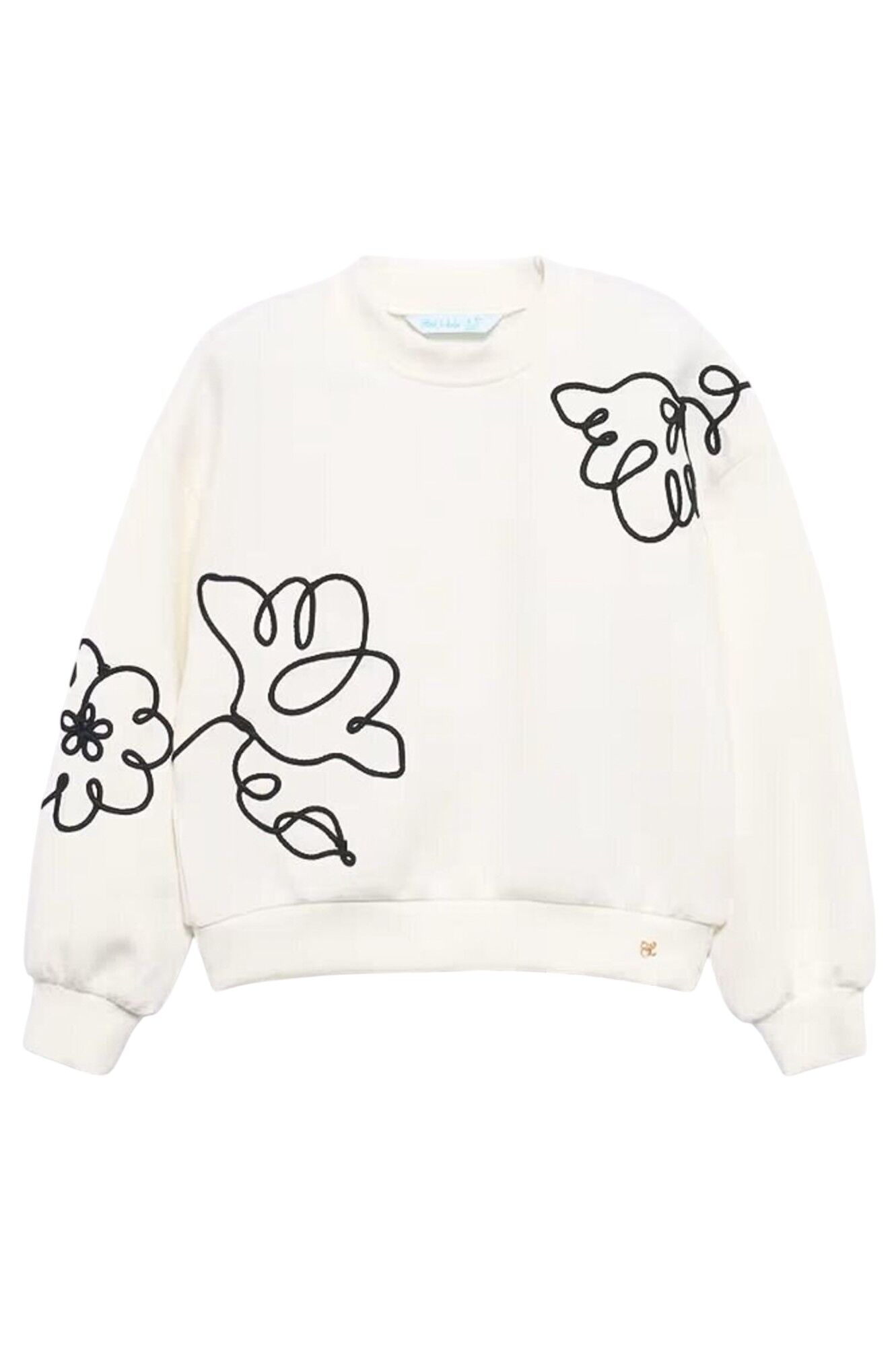 Свитшот дев. АРТ.5822,бел-чер,пэ-мод-эл