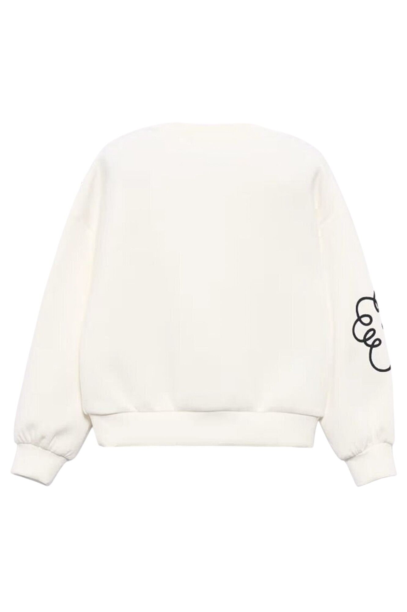 Свитшот дев. АРТ.5822,бел-чер,пэ-мод-эл