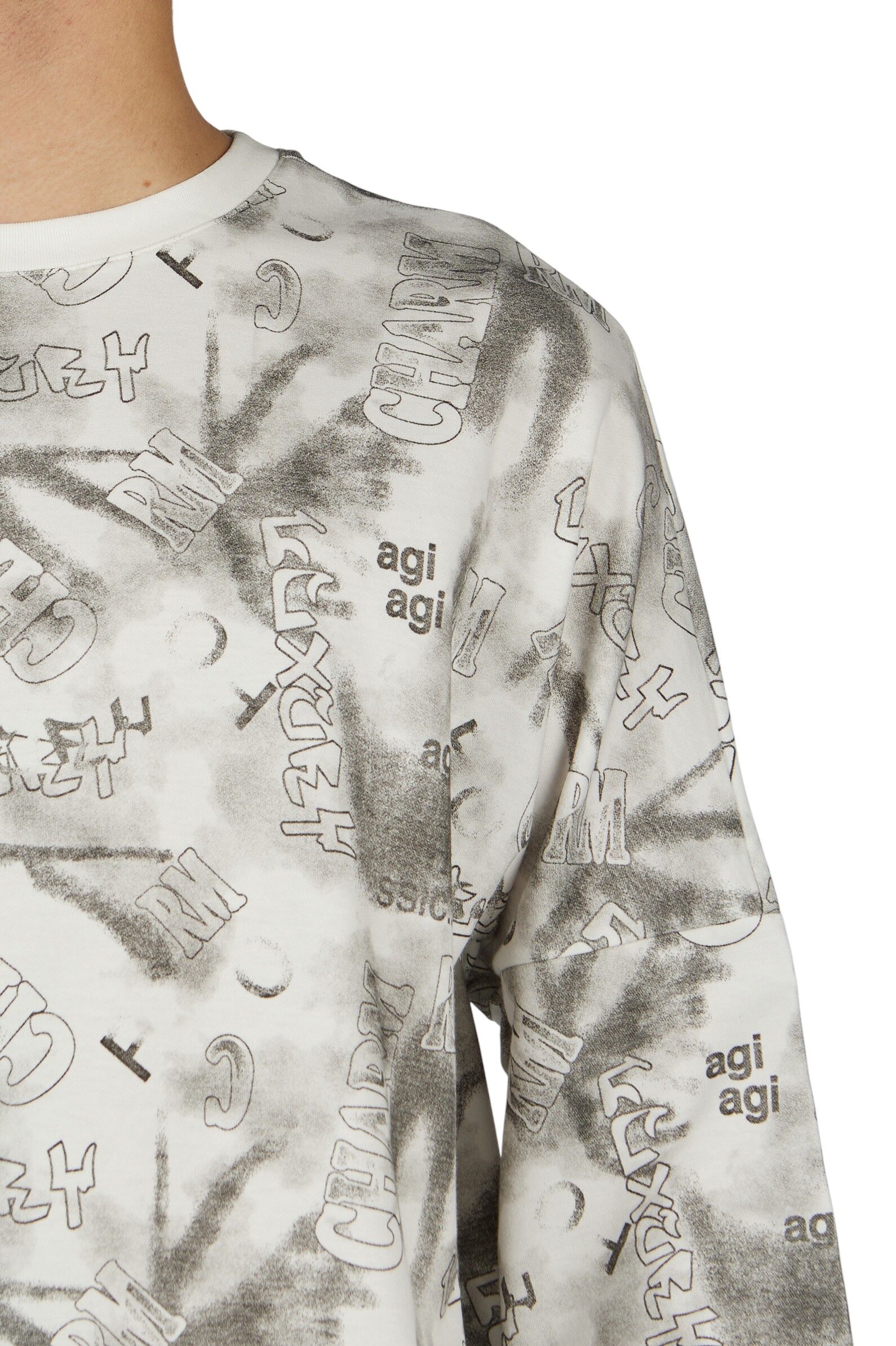 Свитшот АРТ.B-SW36102,бел-сер,хл-пэ