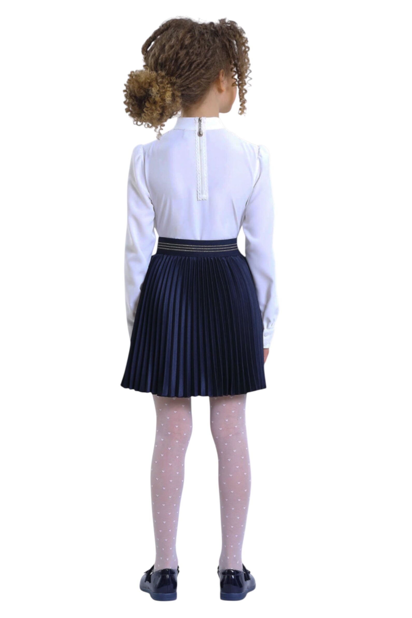 Юбка дев. АРТ.2020-525-ВПА,син,пэ-эл/вис-пэ