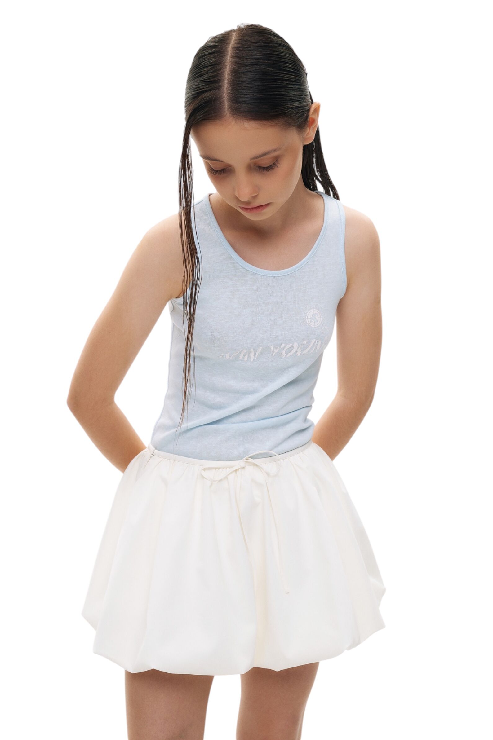 Юбка дев. АРТ.AA239583,бел,вис-пэ-эл