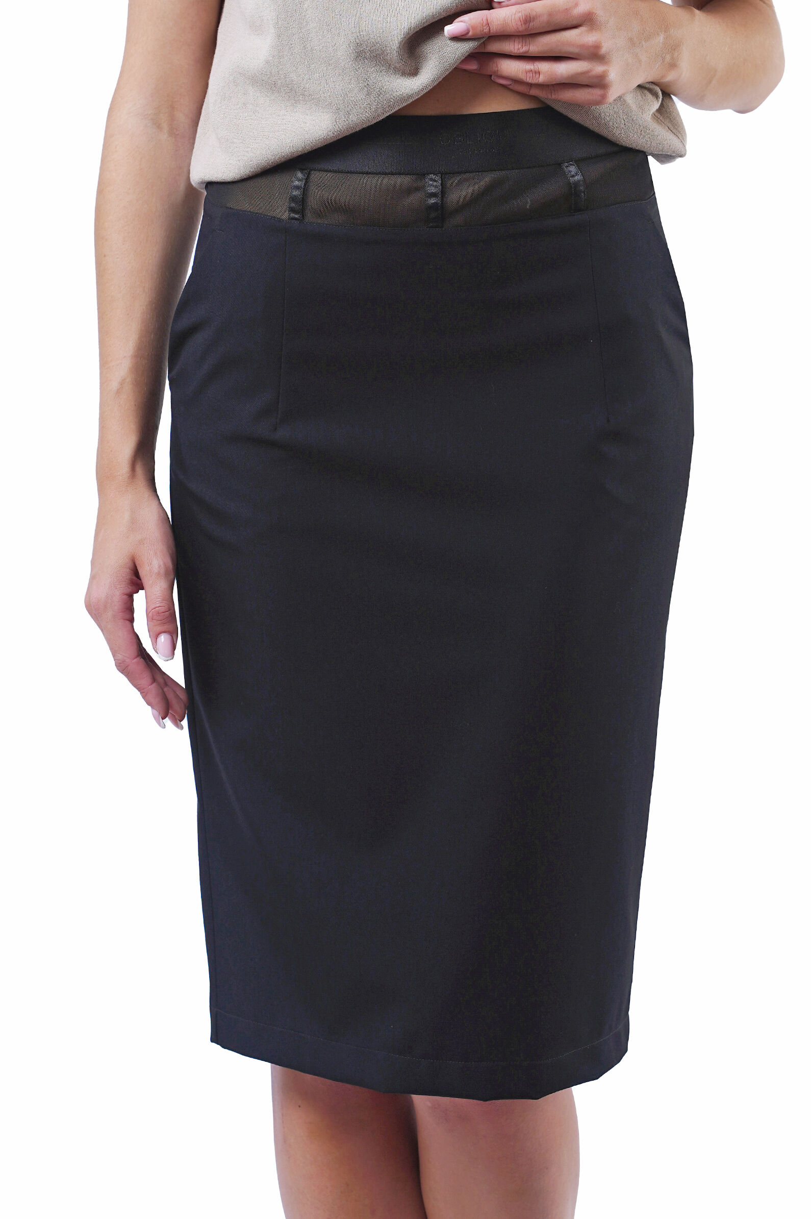 Юбка жен. АРТ.SS2310223SK,чер,пэ-вис-эл