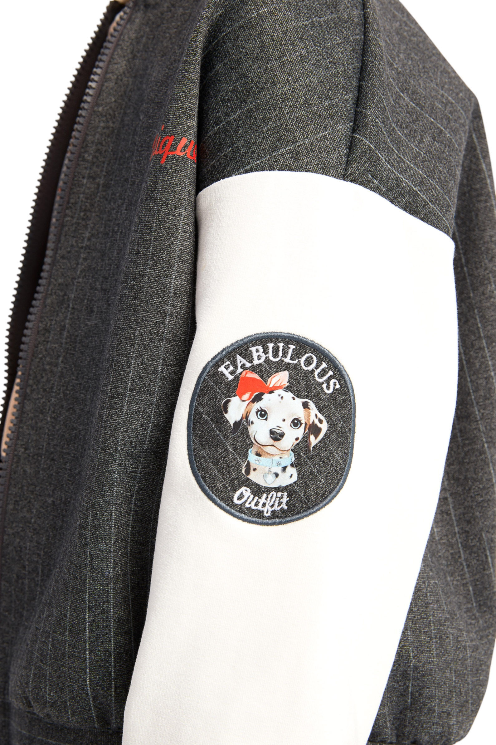 Жакет дев. АРТ.252067,сер-мол,пэ-вис-эл/хл-эл