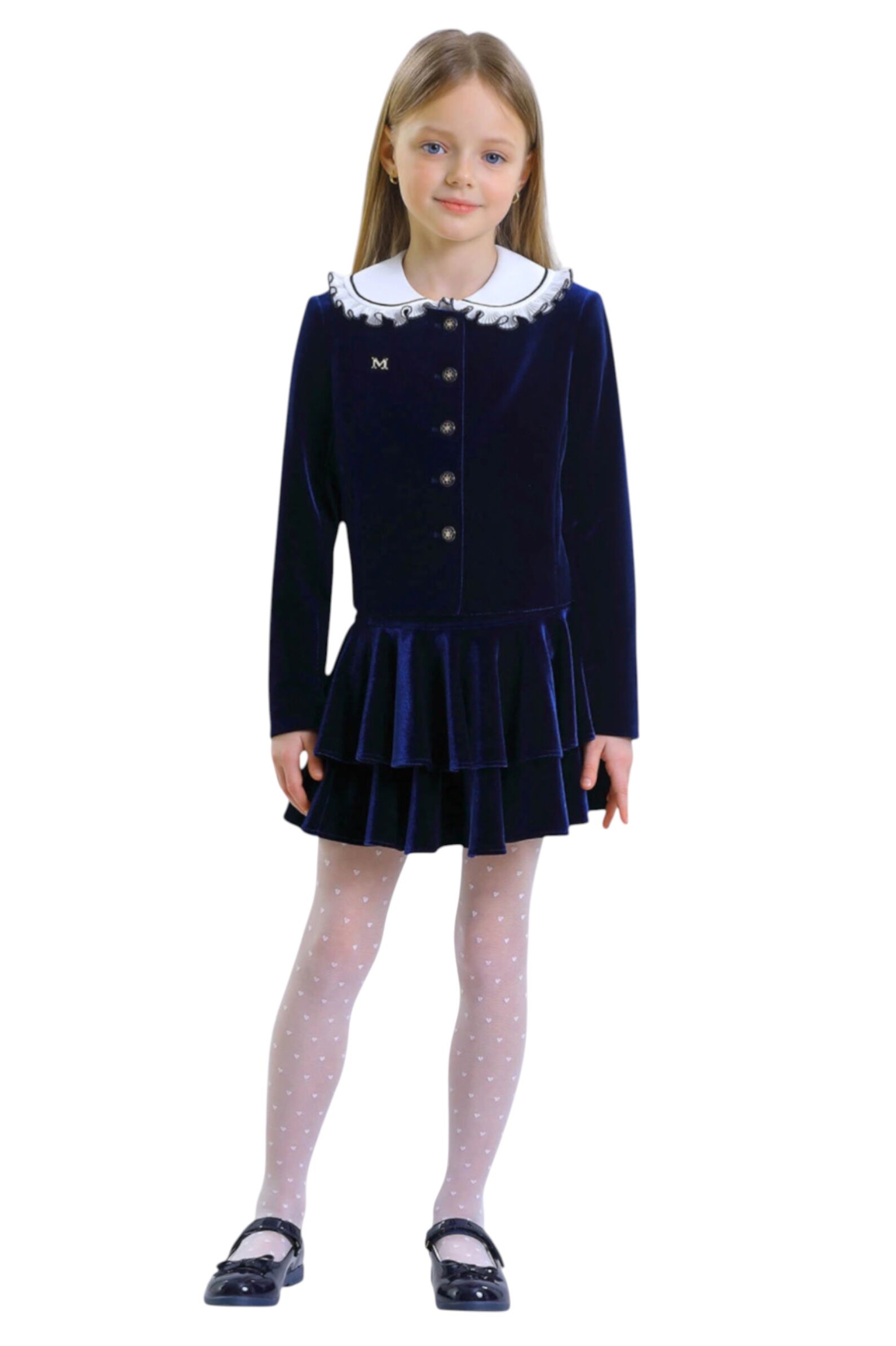 Жакет дев. АРТ.2895-525-ТСБ,син,пэ-эл/пэ-вис