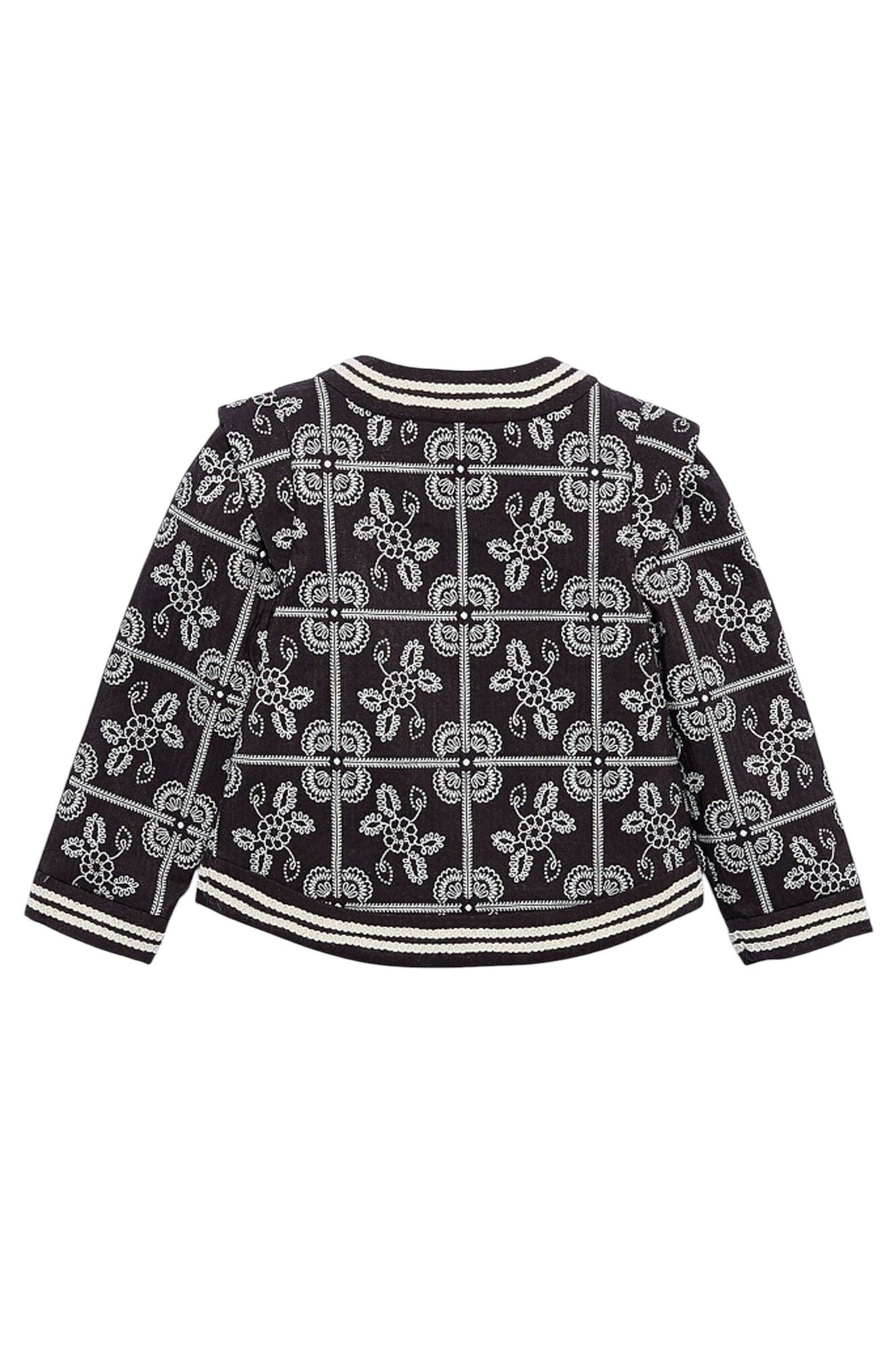 Жакет дев. АРТ.5840,чер-бел,пэ-хл